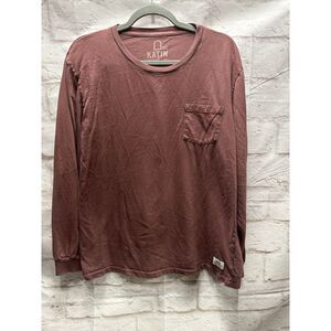 Katin Shirt Large Red Whale Outdoors Long Sleeve Surfer Casual‎ Medium